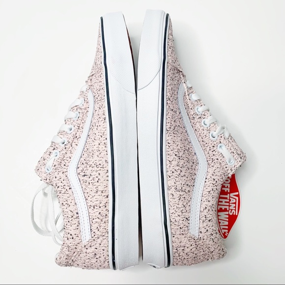 NEW Vans Old Skool Boucle Pink Speckled White Shoe - Picture 8 of 12